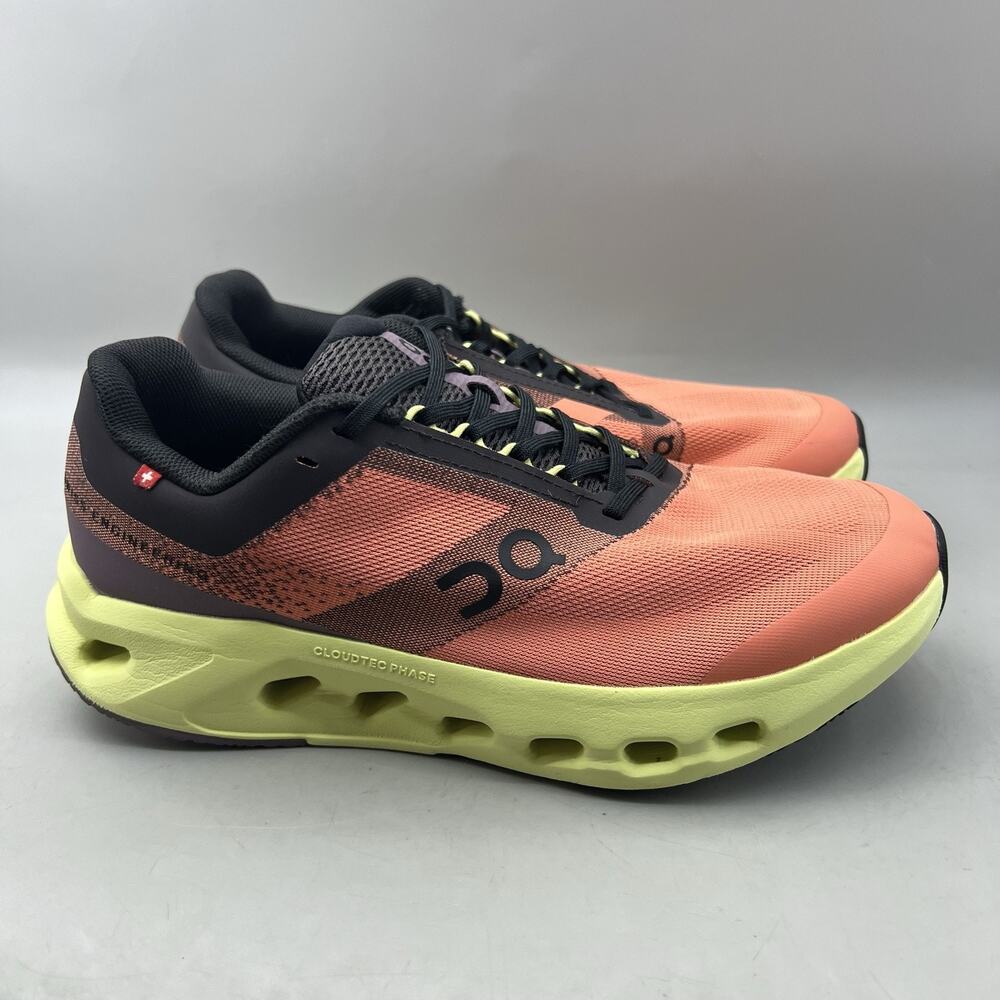 On Cloudsurfer Running Shoes Youth's 6, Women's 7.5 Orange Mesh Comfort Sneakers